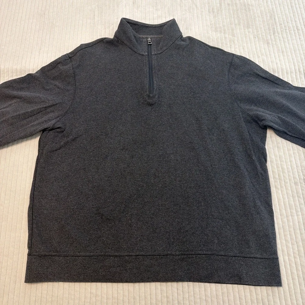 Polo Ralph Lauren's Men 1/4 Zip Dark Grey Sz XLarge Pullover Sweater